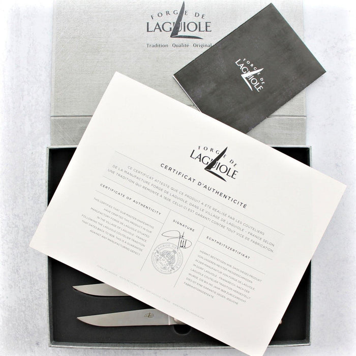 Forge de Laguiole Steak Knives - Black, - Handcrafted by Forge de Laguiole