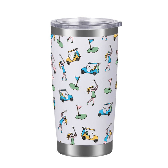 Gifts in Golf Girl Stainless Steel Travel Tumbler by Birdie Girl Golf
