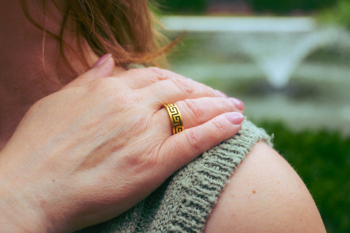 Greek Meander Ring