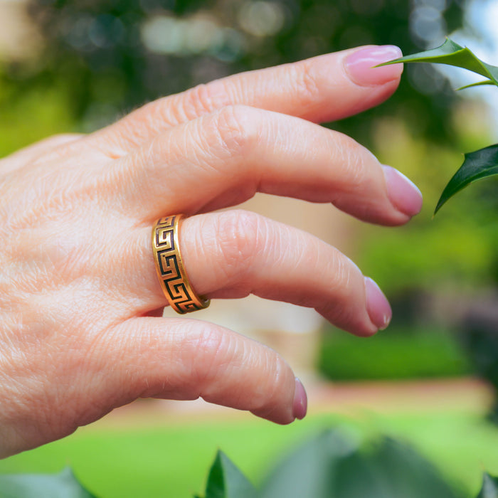 Greek Meander Ring