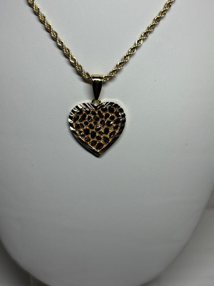 Heart Nugget Cut Necklace