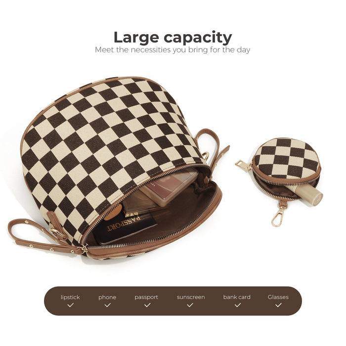 Ounamei Large Crossbody Bag for Women | Multi-Style Bag with Coin Pouch for Travel & Daily Use