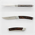 Le Thiers® Nature 11 cm Pocket Knife Desert Ironwood, open and closed views. Handcrafted details, 100% Made in France.