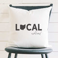 Local State and City - Custom Square Canvas Pillow