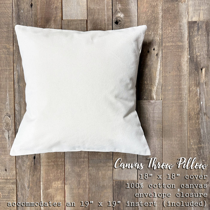 Local State and City - Custom Square Canvas Pillow