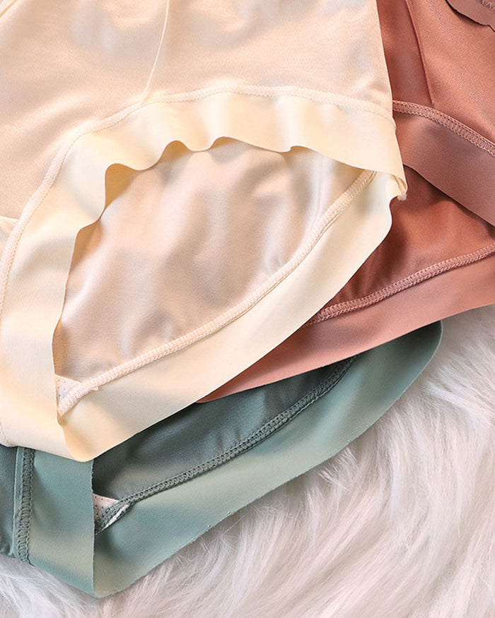 Luxury High Waist Tummy Control Satin Panties  - By Qivii