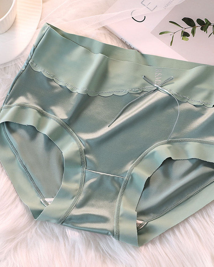 Luxury High Waist Tummy Control Satin Panties  - By Qivii