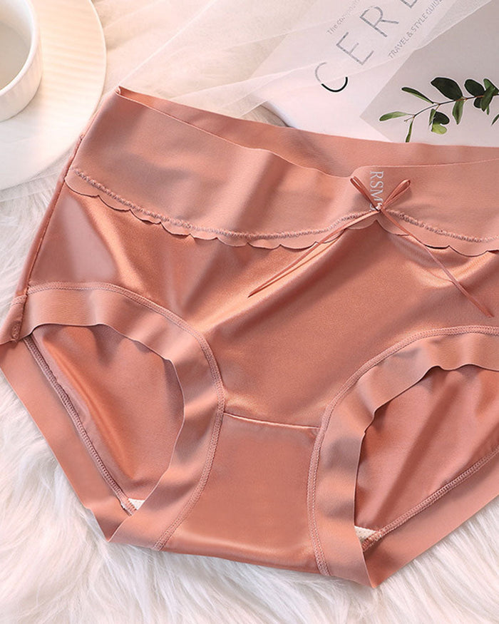 Luxury High Waist Tummy Control Satin Panties  - By Qivii
