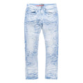 Makobi Amato Light Wash Blue Jeans with distressed detailing and straight fit
