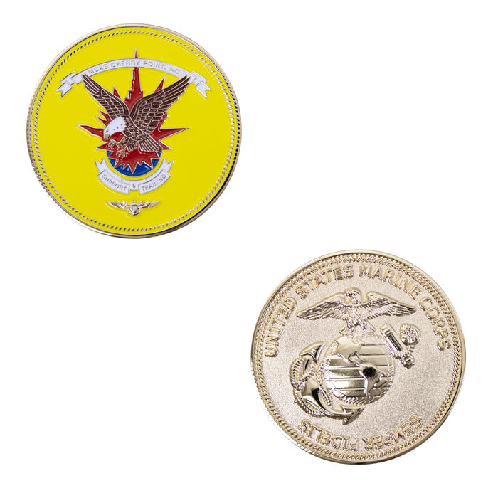 Marine Corps Coin: 1.75" Cherry Point Support and Training