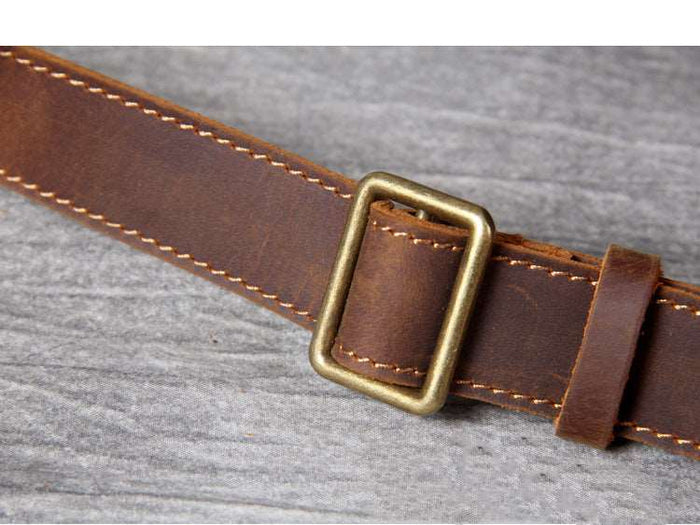 Men's Luxury Leather Medium Laptop  Bag  - By Qivii