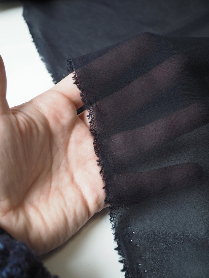 Midnight Viscose Chiffon