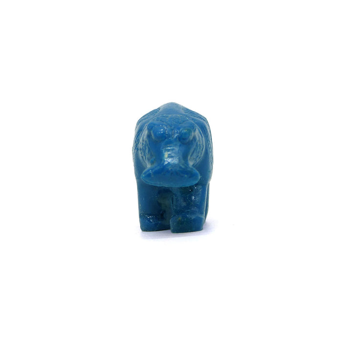 Teal finish Egyptian Hippo. Front view.