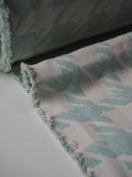 Mint + Ivory Houndstooth Jacquard