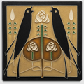 Motawi Tileworks - 8" x 8" Tile - 'Songbirds' (Golden) #8868
