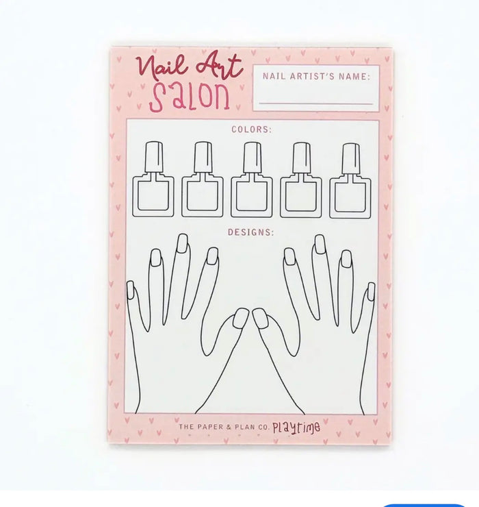 Nail Salon Pretend Play Notepad