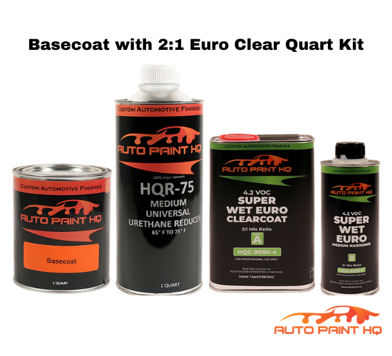 Nissan RBE Morning Sky Blue Basecoat Clearcoat Quart Complete Paint Kit