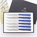 Nontron Steak Knives Royal Blue Compressed Fabric