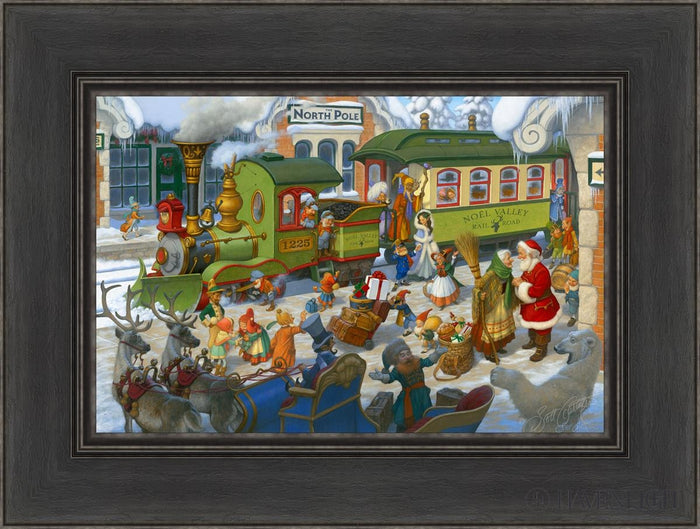 North Pole Depot Open Edition Canvas / 18 X 12 Black 24 1/2 Art
