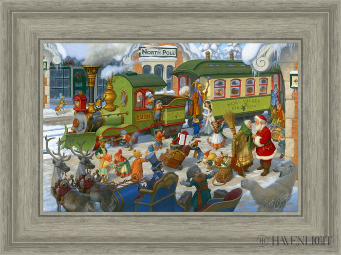 North Pole Depot Open Edition Canvas / 18 X 12 Gray 23 3/4 17 Art