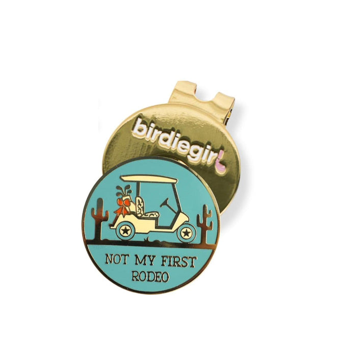 Golf Ball Markers in Not My First Rodeo Ball Marker + Hat Clip + Tee Set by Birdie Girl Golf