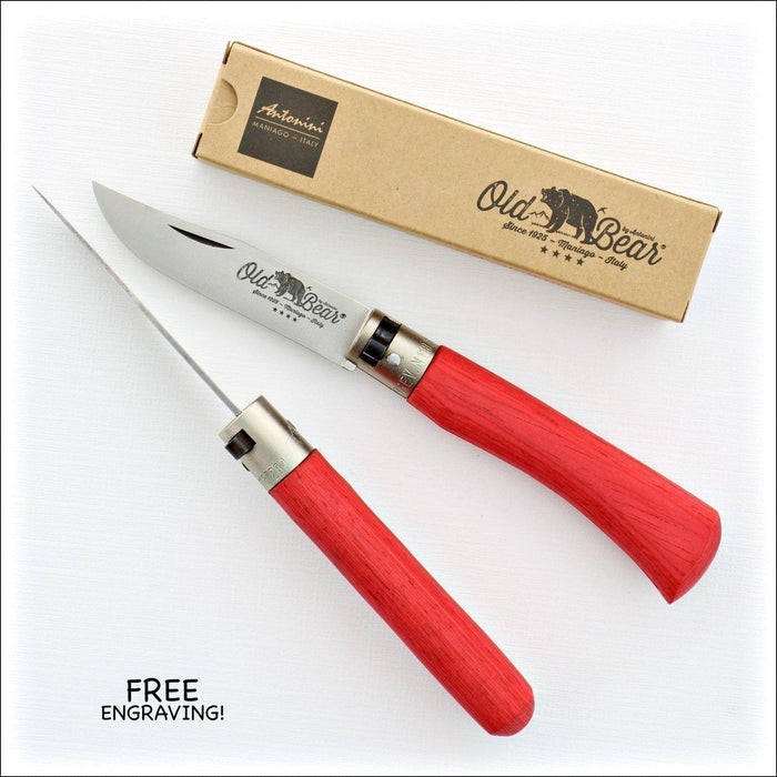 Old Bear® M Red Handle Pocket Knife