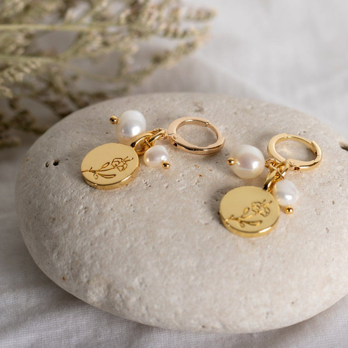 Plant Twins pearl hoops
