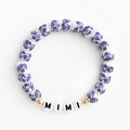 Purple Porcelain Floral Bracelet