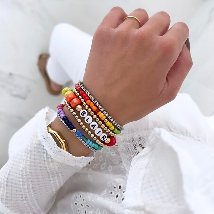 Rainbow Puff Bracelet