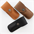 Randonneur Leather Sheath for 10 to 13 cm Pocket Knives, - Handcrafted by Max Capdebarthes