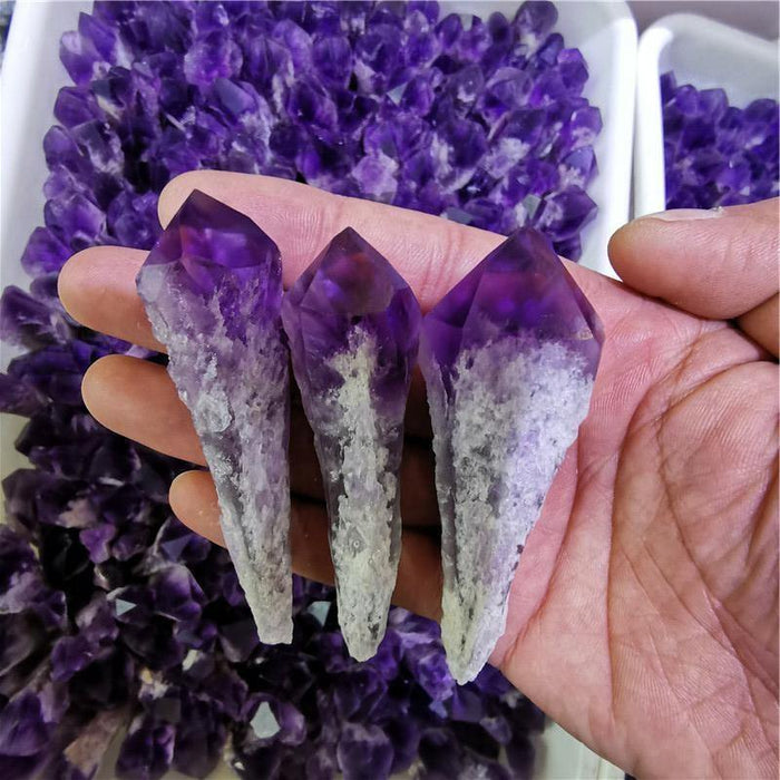 Raw Amethyst Specimen Wand Tower Points -Wholesale Crystals