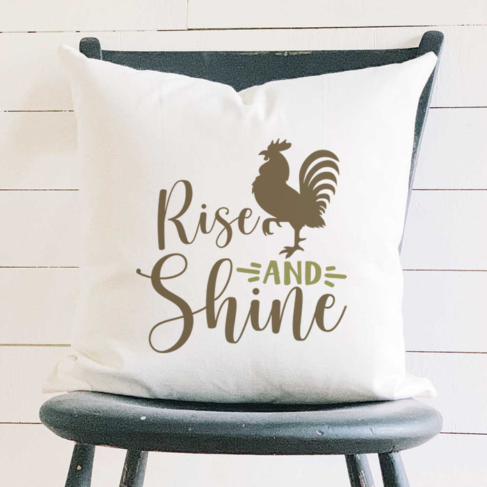 Rise and Shine Rooster - Square Canvas Pillow
