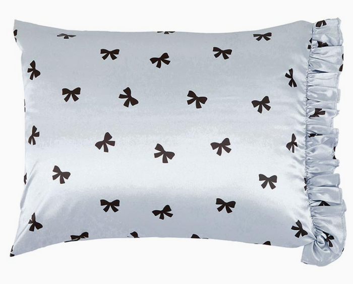 Ruffled Satin Pillowcase - Bows - Premium pillow case from Pat's Monograms - Just $35.95! Shop now at Pat's Monograms
