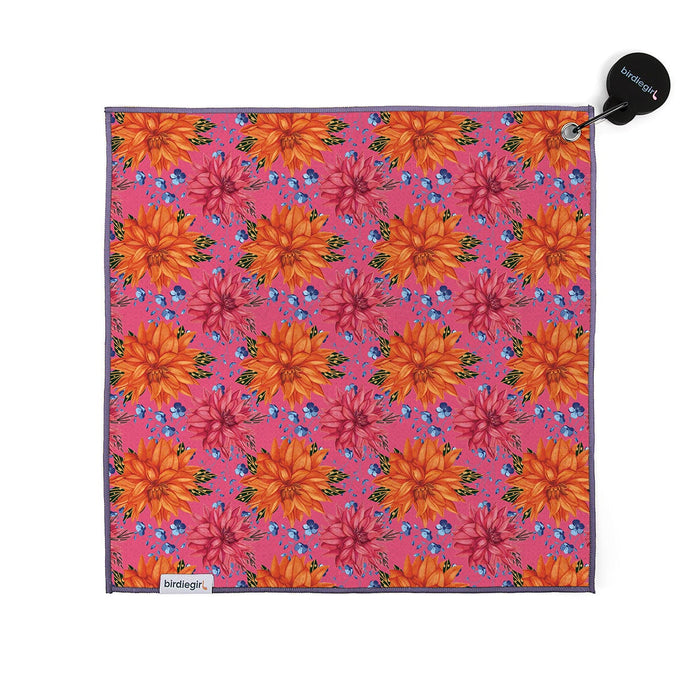 Magnetic Towels in Set of 2: Big Floral Magnetic Golf Towel and Golf Accessory Bag by Birdie Girl Golf
