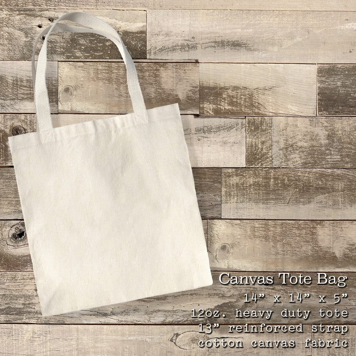 Ship Wheel w/ City and State - Custom Canvas Tote Bag