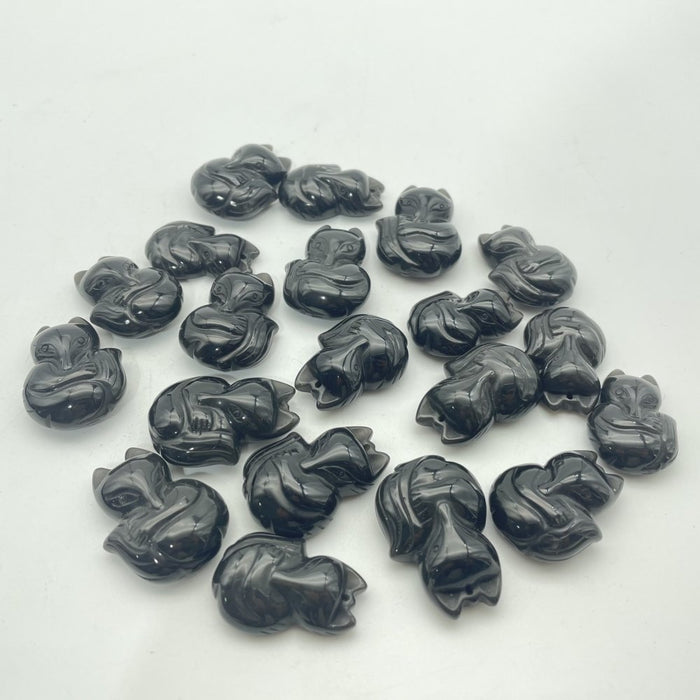 Sliver Obsidian Fox Pendant Wholesale -Wholesale Crystals