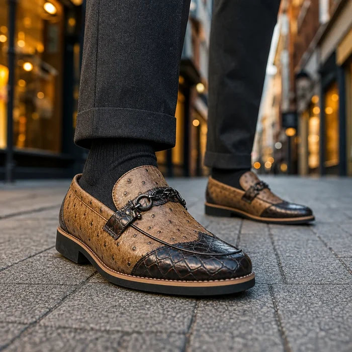 Sinclair Pointed Textured Loafers