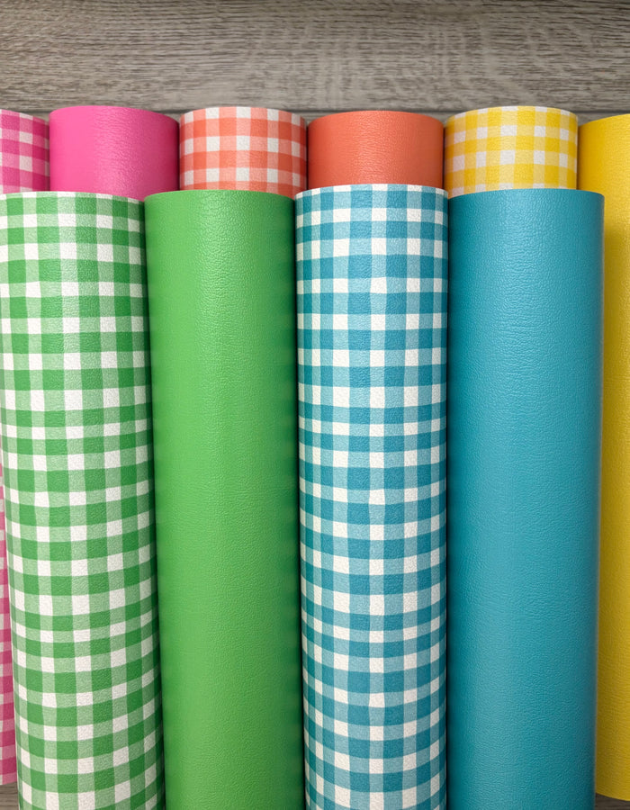 Spring Splendor Gingham and Matching Solid Set
