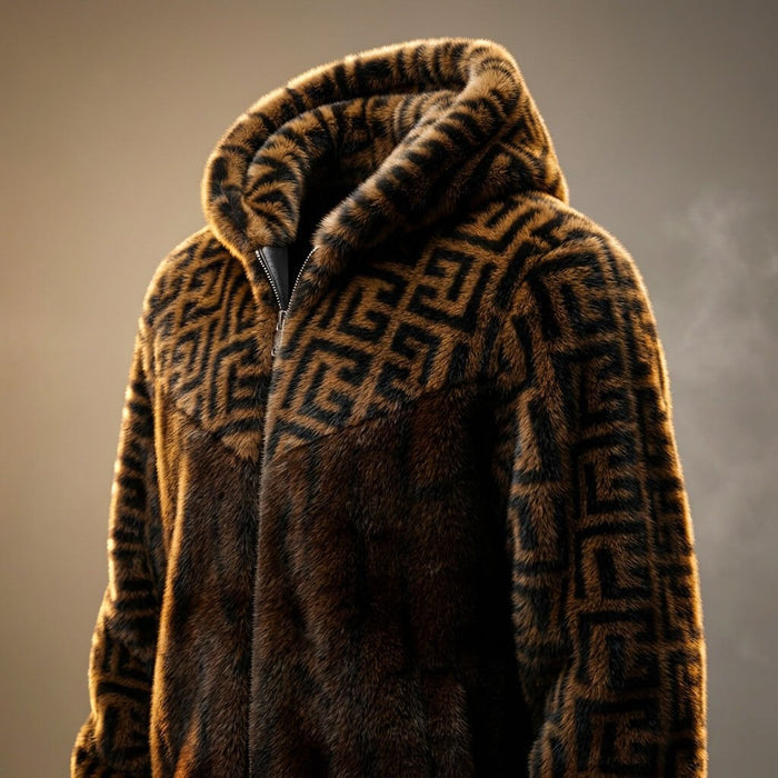 Sterling Prestige Hooded Fur Jacket  - By Qivii