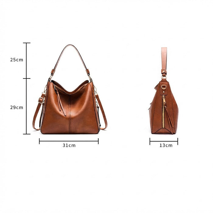 Ounamei Vegan Leather Hobo Tote Bag for Women | Large Capacity Shoulder Handbag with Adjustable Crossbody Strap