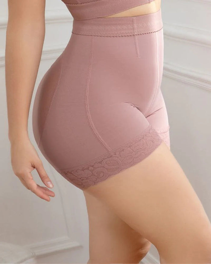 Women Butt Lifter Lace Seamless Body Shape Lifting RosyBrown Shapewear Underwear - By Qivii