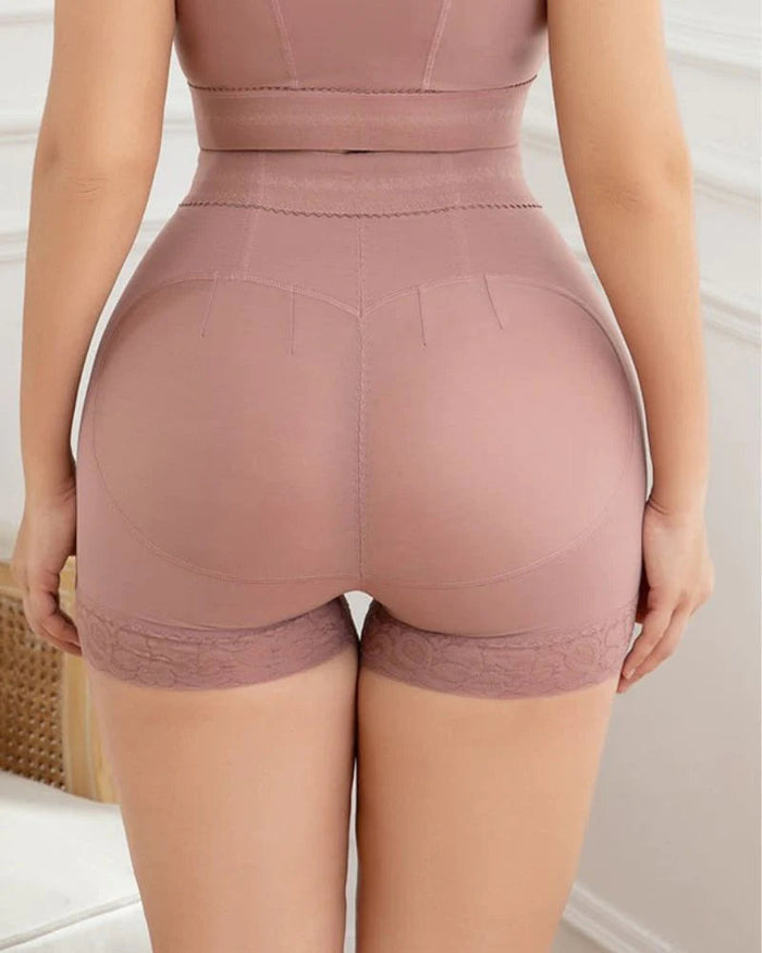 Women Butt Lifter Lace Seamless Body Shape Lifting RosyBrown Shapewear Underwear - By Qivii