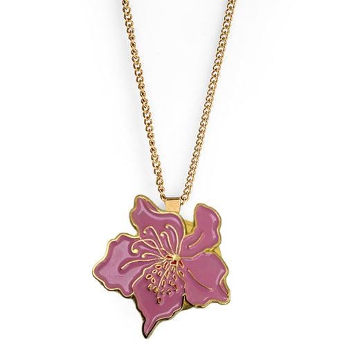 Ball Marker Necklaces in Pink Women's Golf Ball Marker Necklace with Azalea Flower Marker by Birdie Girl Golf