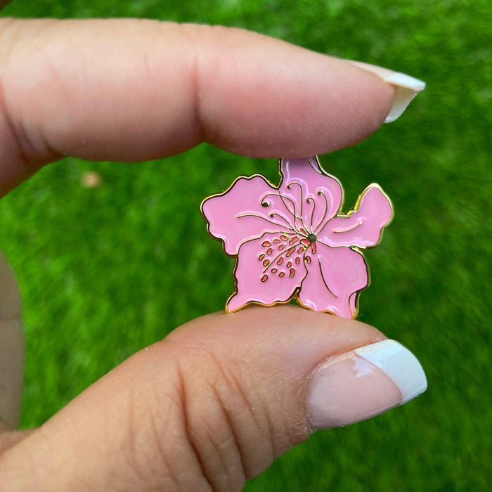 Ball Marker Necklaces in Women's Golf Ball Marker Necklace with Azalea Flower Marker by Birdie Girl Golf