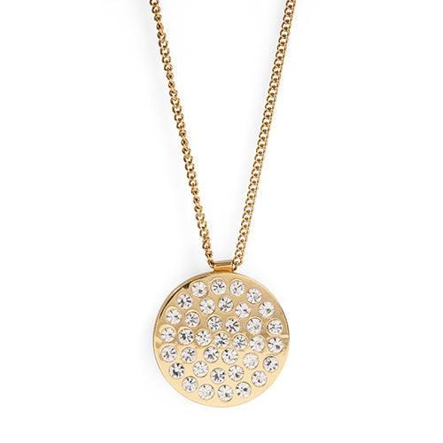 Ball Marker Necklaces in Gold Women’s Golf Ball Marker Necklace with Crystal Bling Ball Marker by Birdie Girl Golf