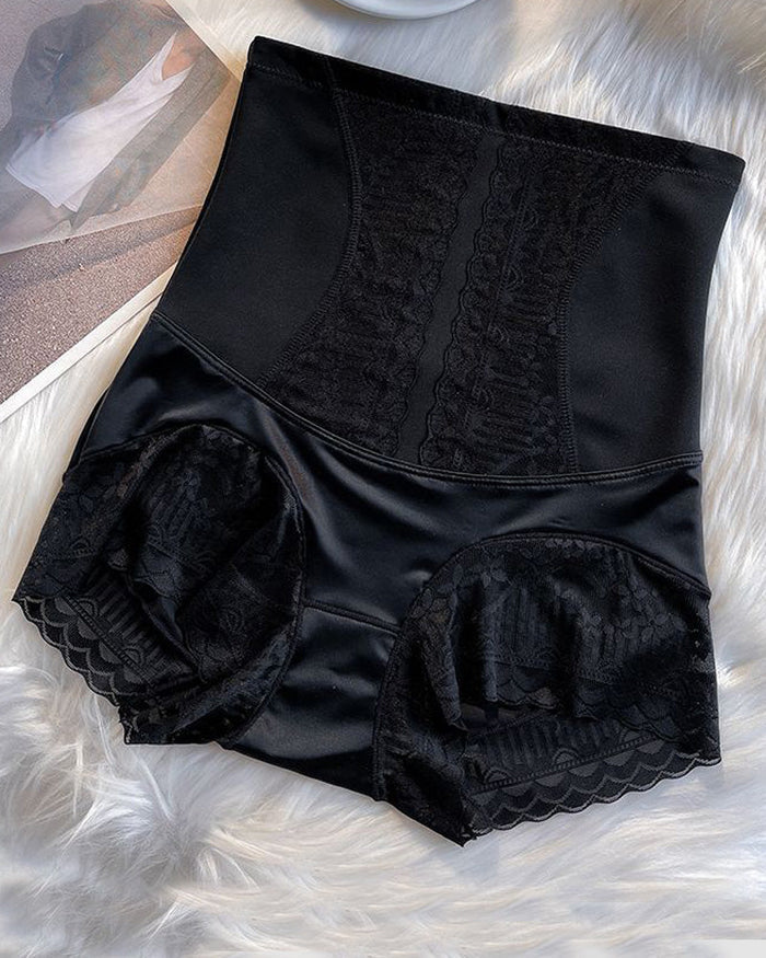 Women's High Waist Seamless Anti-rolling Butt Lifting Tummy Control Postpartum Shaping Panties  - By Qivii