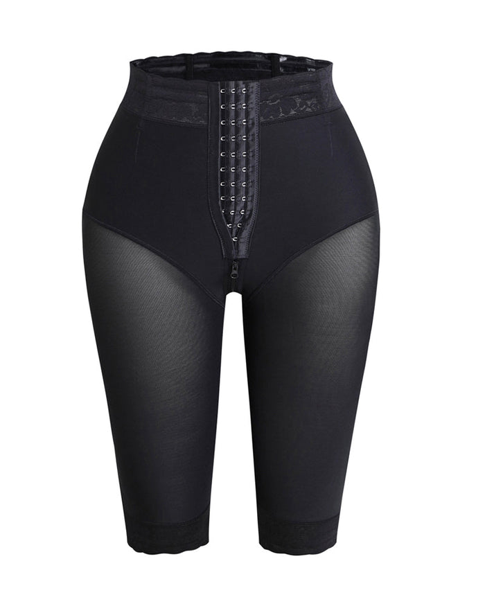 Women's High Waisted Shaping Knee Long Pants Invisible Tummy Control Faja Shorts - By Qivii