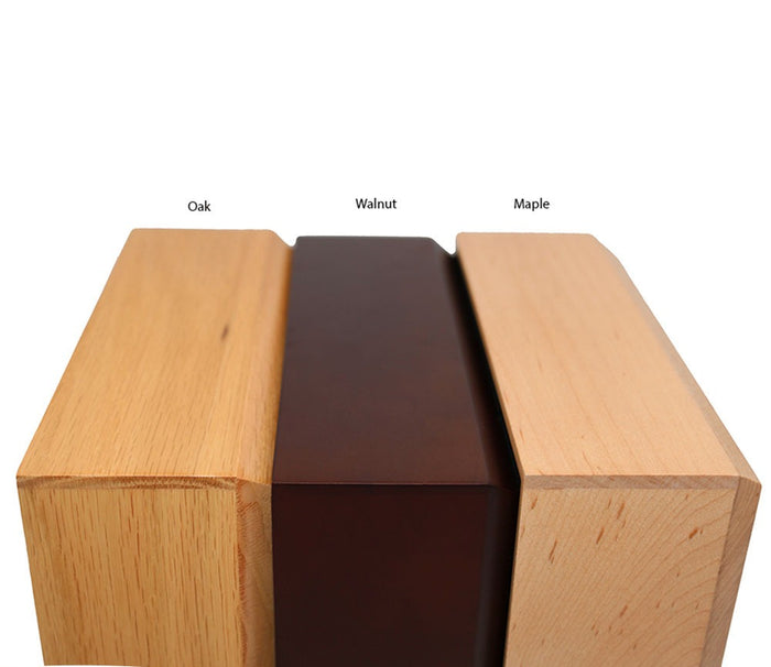 X-Large 145 Cubic Inches Oak Pet Photo Urn for Ashes with Engravable Nameplate