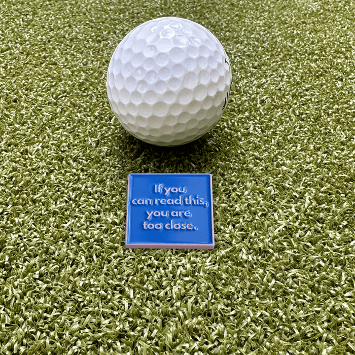 Golf Ball Markers in You Are Too Close Ball Marker with Hat Clip by Birdie Girl Golf